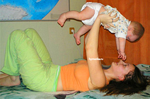Упражнения для мамы с ребенком.